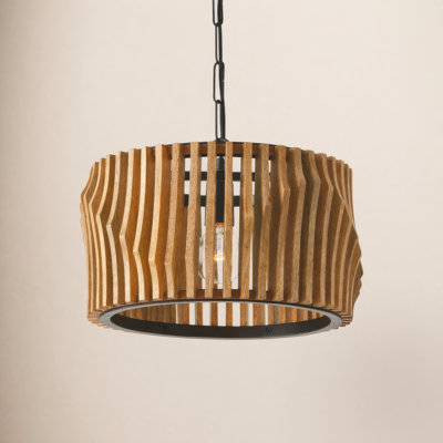 Cortia Single Light Solid Wood Dimmable Pendant