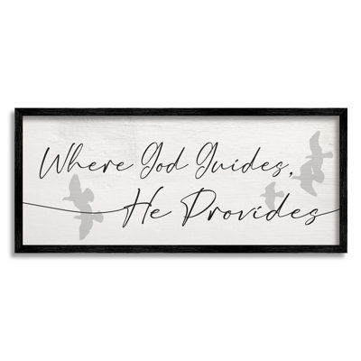 " God Guides He Provides Spiritual Proverb Flying Doves " by Daphne Polselli