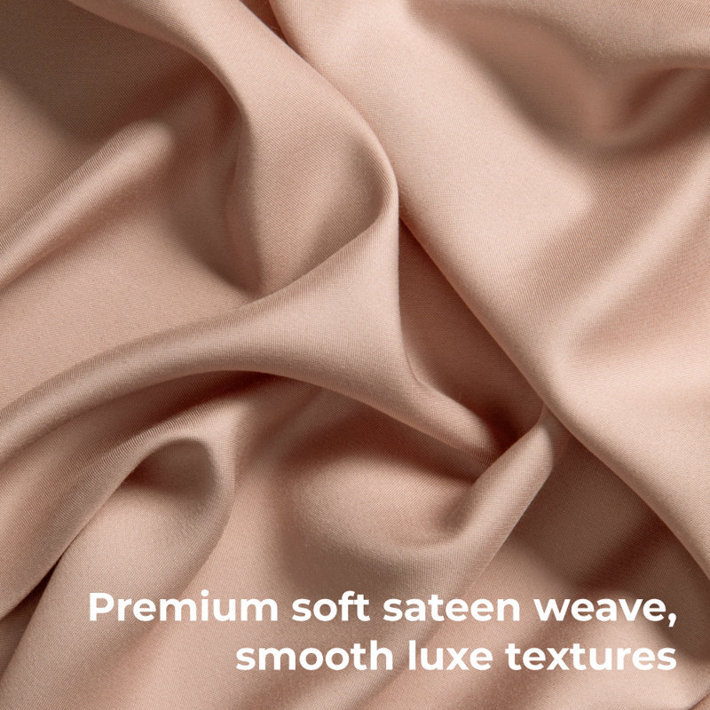 Bamboo Sateen Sheet Set, King, Blush