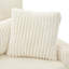 Élégant canapé en velours côtelé beige, design moderne compact pour le salon