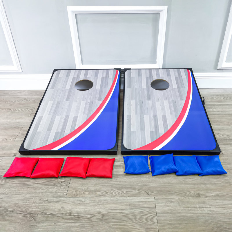 Ensemble de jeu de cornets de Fixturedisplays®, deux planches de cornhole de 35,4 x 23,6 pouces, 8 sacs de cornhole pour les jeux de lancer intérieurs et extérieurs 15644