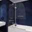 Porte de baignoire à charnière sans cadre avec garde-raz-de-marée l 48 po x H 58 po Pacific-50266331