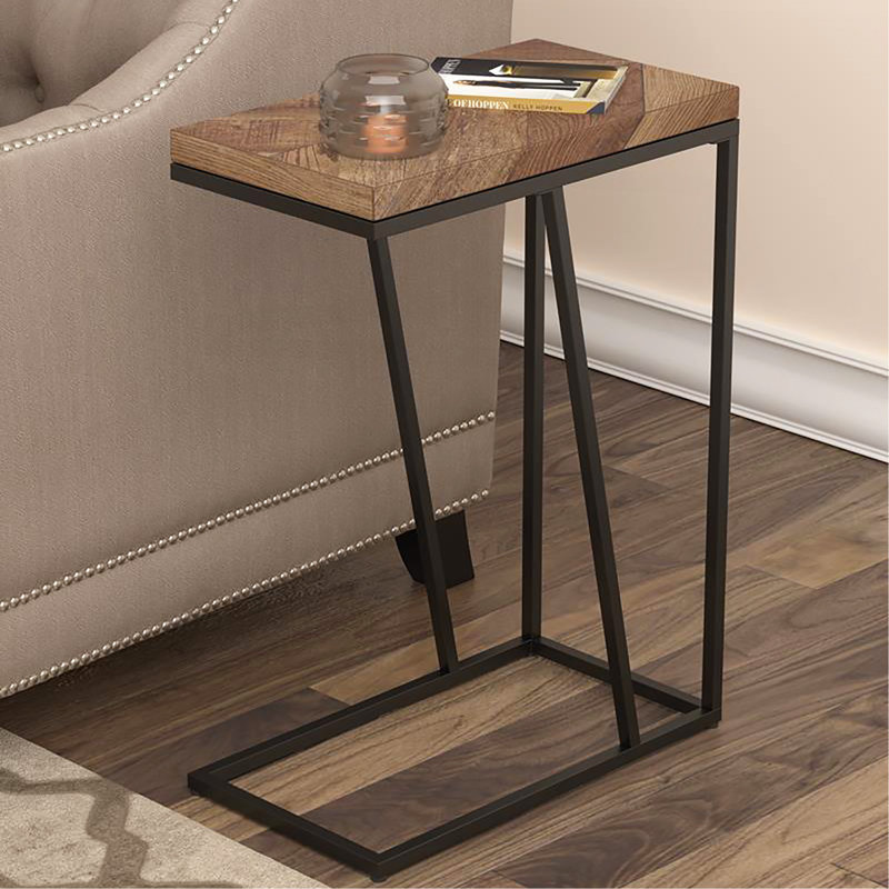 Herringbone And Sandy Accent Table_Coffee Table, 25" H x 10" L x 18" W, Tobacco