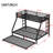 Metal Bunk Bed with Trundle, Black-114313892