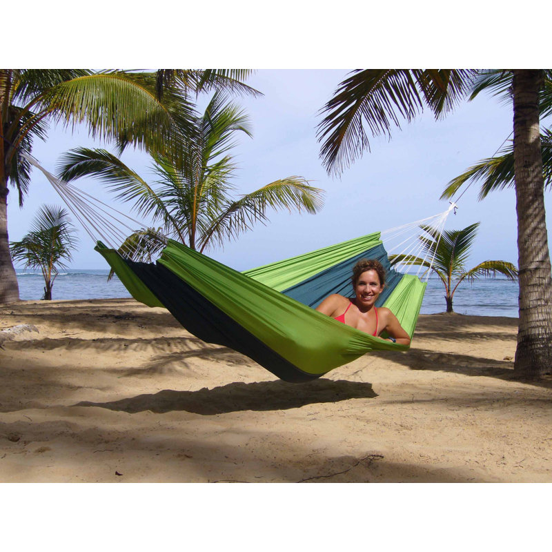 Silk Traveller Ocean Blue Camping Hammock, Green