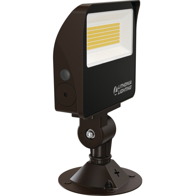 Lithonia Bronze Aluminum LED Floodlight with Adjustable Mount