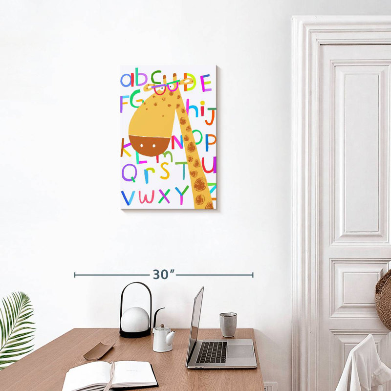 Alphabet de la girafe, H 24 po x l 16 po