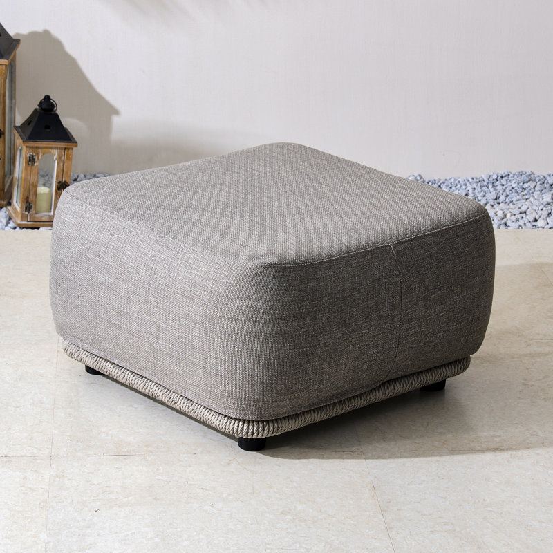 Multi-Functional Outdoor Ottoman With Tray – Footrest & Side Table In One