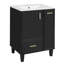 Meuble-lavabo avec cadre en bois massif 24 po et panneau de fibres à densité moyenne avec lavabo, armoire avec tablette de porte, tiroir profond et panier coulissant à 2 niveaux-563439434