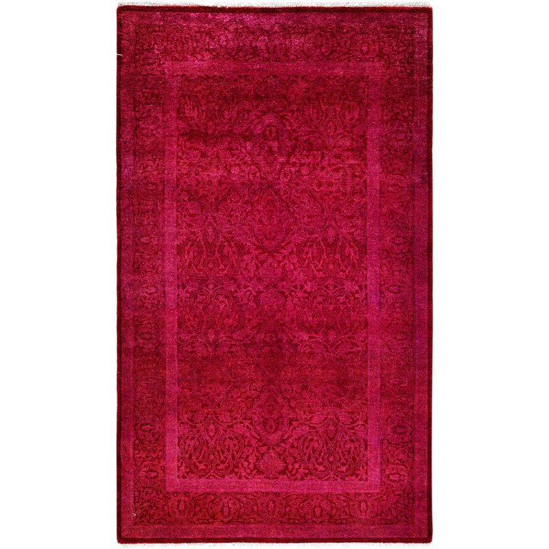 Overdyed One-of-a-Kind 3' 2" x 5' 4" Hand Knotted Area Rug