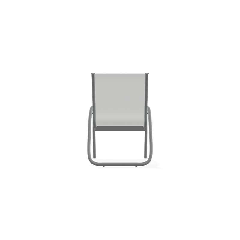 Fauteuil de patio Gardenella, Blanc 6D Sunbrella®, Graphite texturé