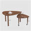 Table basse rotative moderne à 360 degrés avec pieds en bois massif, facile à assembler, parfaite pour le salon et les petits espaces-725214903