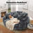 81" Oversized Round Chaise Lounge Sofa Bed with Chenille Upholstery and 14 Pillows-452270096