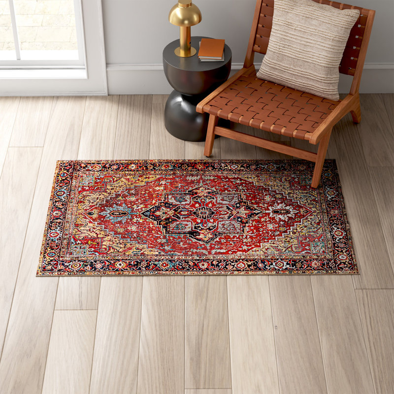 Lough Washable Oriental Indoor Rug, Rectangle 3' x 5'