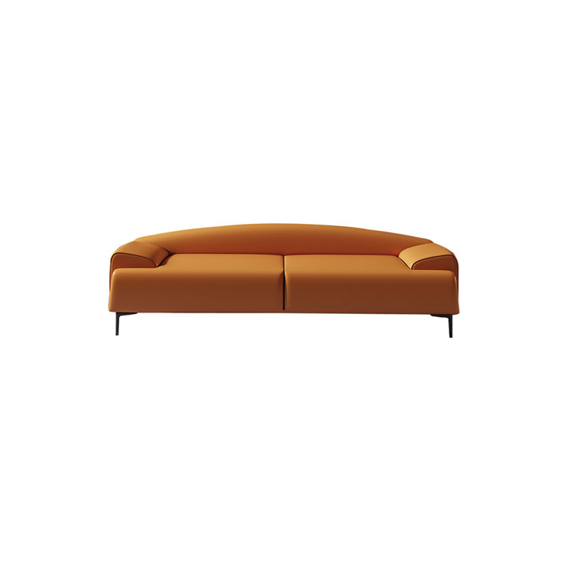 Bancs revêtus de similicuir Minhchau, H 21,65 po x l 59,05 po x P 19,68 po, Orange