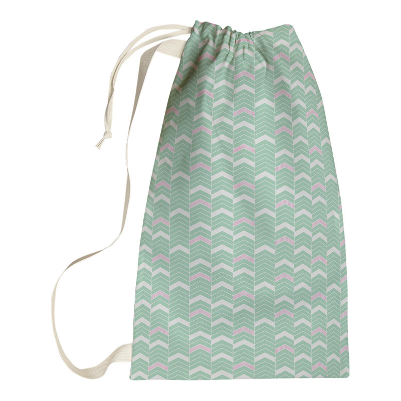 Sac à linge Stephenie, H 29 po x l 18 po x P 1,5 po, Vert et rose