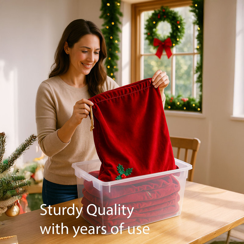 Sac de cadeaux santa drawstring