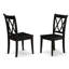 L'ensemble 5 pièces de table et chaises de cuisine comprend une table de salle à manger rectangulaire avec rallonge papillon et 4 chaises en bois massif, noir