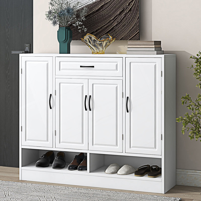 Armoire à chaussures élégante et moderne avec tablettes réglables, rangement pour chaussures minimaliste, armoire pour vestibule