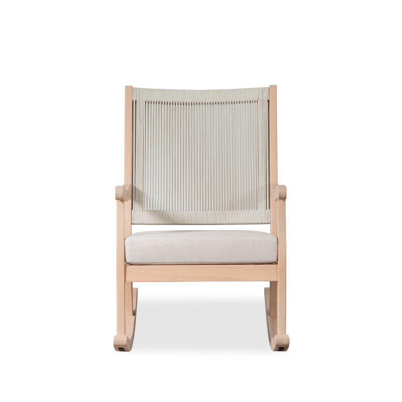 Chaise berçante d'extérieur en bois d'eucalyptus