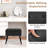 2 Pcs Velvet Vanity Stool Ottoman With Storage Solid Wood Legs Flip-up Top-265749598
