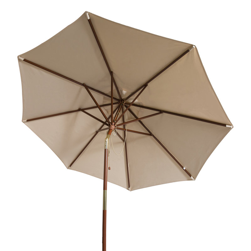 Parasol de marché 9 pi Aldan, 98.8'' H x 105.51'' W x 105.51'' D, Beige, Octagonal