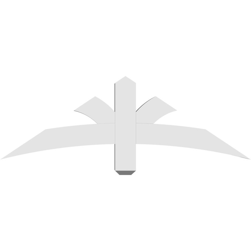 Support pour pignon Davenport, H 16 po x l 48 po (pas: 8/12), P 4 po x F 4 po, PVC