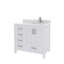 Ensemble de meuble-lavabo 36 po avec comptoir en quartz blanc et robinet en laiton Rooh-87758926