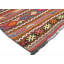 One-of-a-Kind Hand-Knotted 1960s 4'2" x 4'3" Wool Area Rug inRed/Blue/Black/White