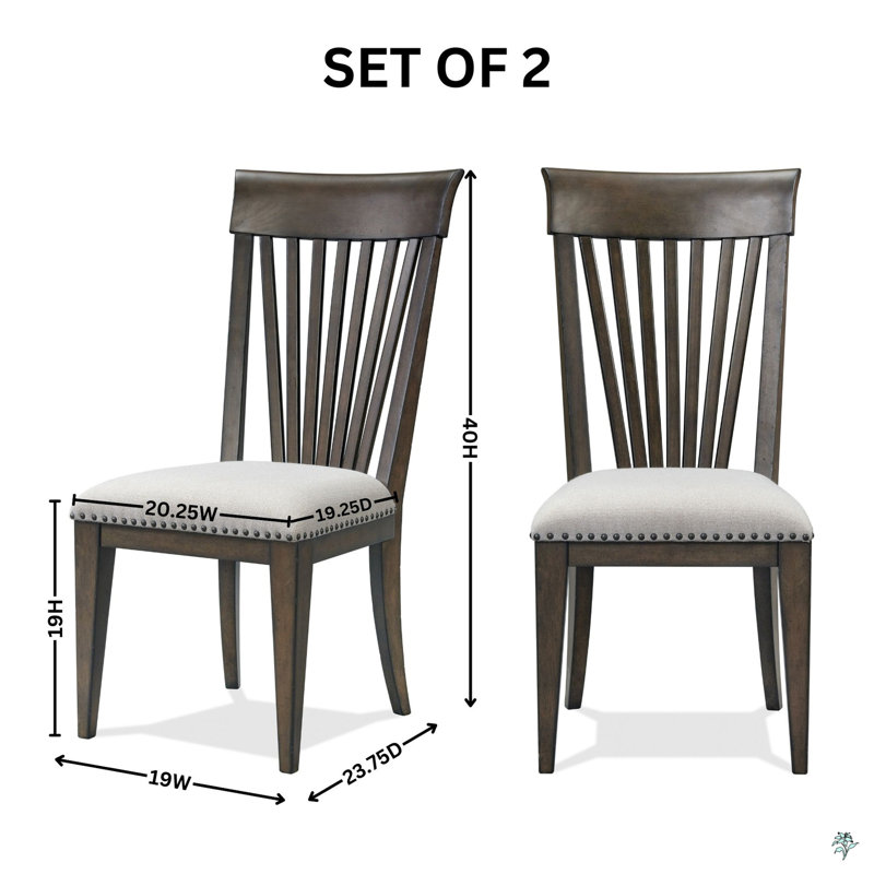 Chaises de salle à manger rembourrées Nailhead