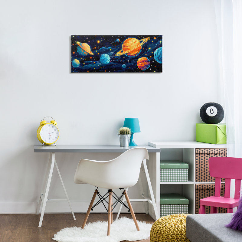 Starry Universe Whimsy Canvas, design by Creative Studio, 10" H x 24" W