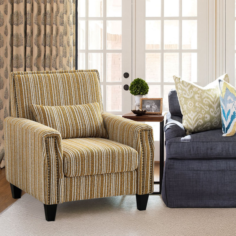 Chaise rembourrée Comfy, Jaune 