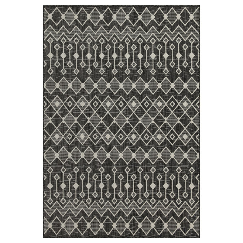 Tapis intérieur / extérieur anthracite 2 pi 7 po x 7 pi 3 po