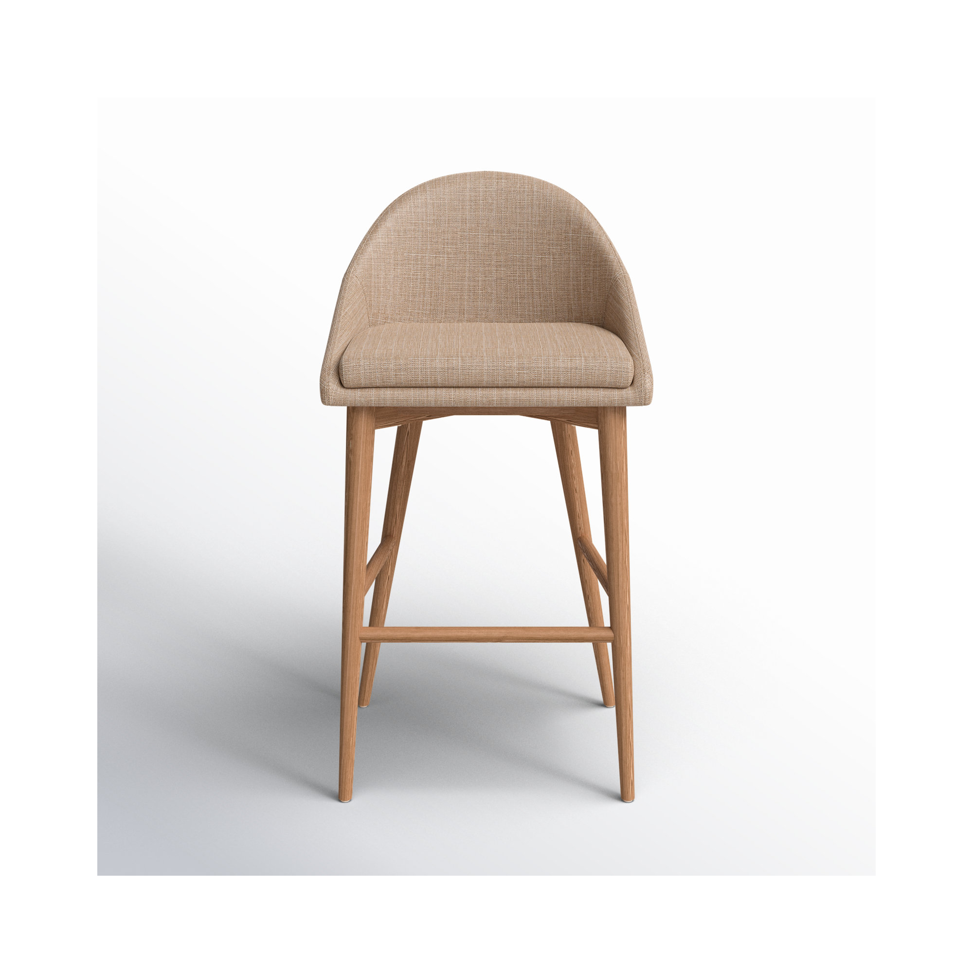 Prescott Counter & Bar Stool, Counter Stool (26.4" Seat Height), Walnut Brown, Tan