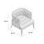 Fauteuil demi-tonneau en polyester 29,1 po Enid