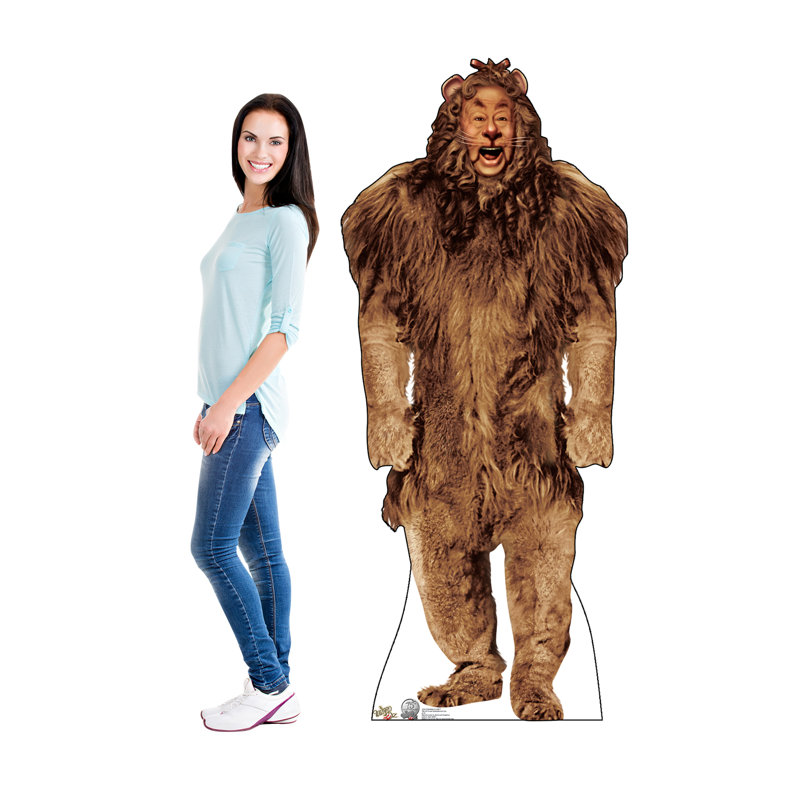 Life-size Brown Cowardly Lion Cardboard Standup