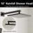 Wall Mounted Shower Faucet Set, 10" Rain Shower Head And 3-Setting Handheld Shower Head Set, 2 Way Shower Valve Kit-124467845