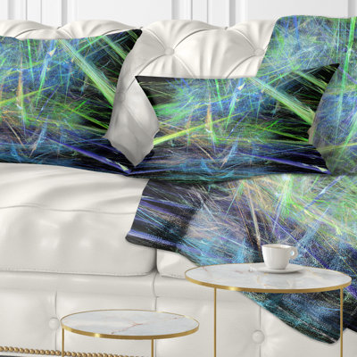 Coussin lombaire abstrait à motif fractal abstrait
