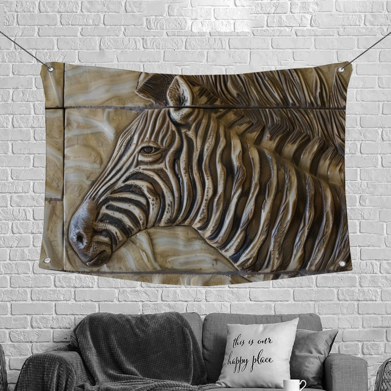 Tapisserie en microfibre, H 88 po x l 104 po