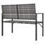 Miakka Metal/Wicker Outdoor Bench-762960401