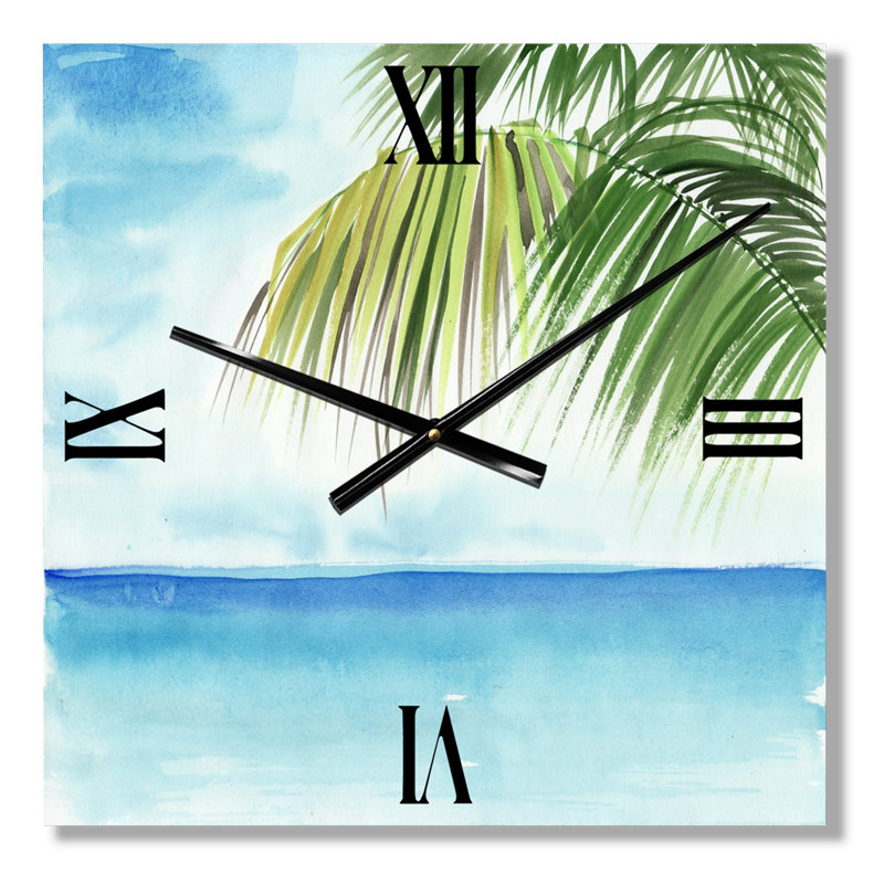 Horloge murale Palm Beach Resort at Dawn III, Très grand