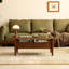 Table basse rectangulaire en bois massif de luxe 47,24 "