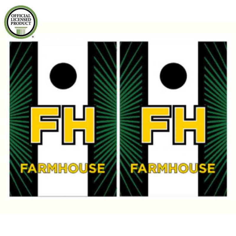 Planche à cornhole en bois massif 2 pi x 3 po choisir le design de votre fou, Ferme