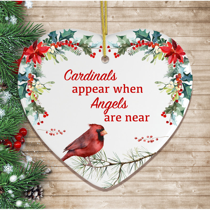Ornement de Noël «Cardinals Apparear When Angels Are Near Floral»