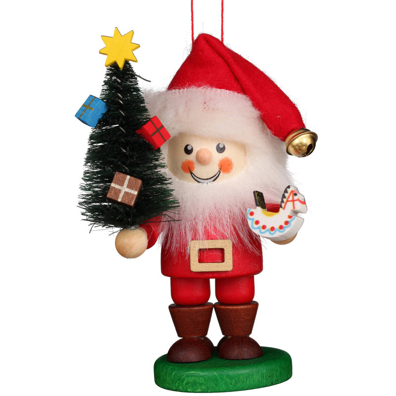 4'' Handmade Wood Hanging Figurine Ornament