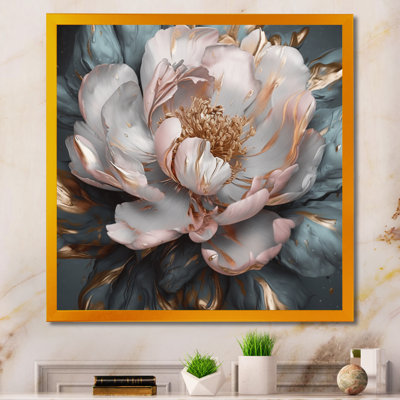 " Pink Grey Peonies Blooming I "