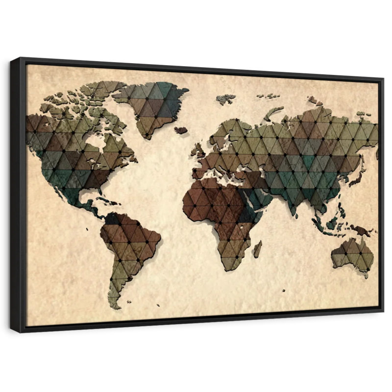 Aliaz Unique World Map, 17" H x 25" W