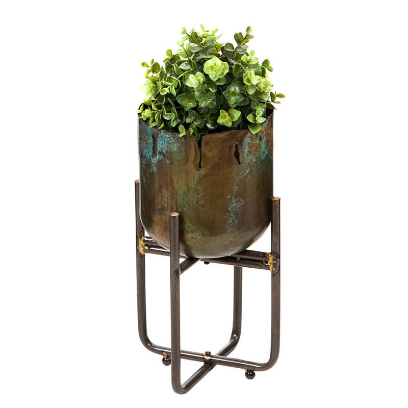 Distressed Metal 3-Piece Indoor/Outdoor Pot Planter Box Set