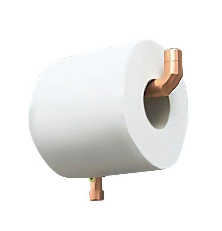 QuirkHub Hickory Fixed Wall Mounted Toilet Roll Holder