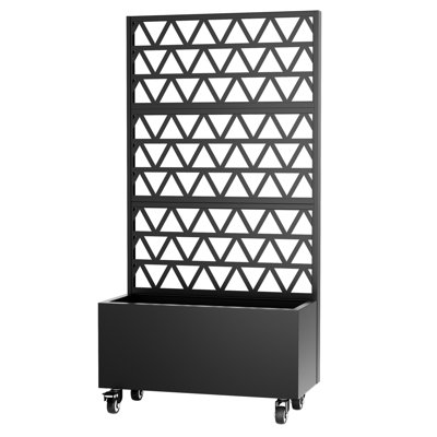 Lit de jardin surélevé en acier galvanisé avec treillis, 72,5 po de hauteur, 35,4 po de profondeur, 16,38 po de largeur, durable et polyvalent pour le jardinage extérieur